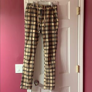 UO Tartan (plaid) pant - beige